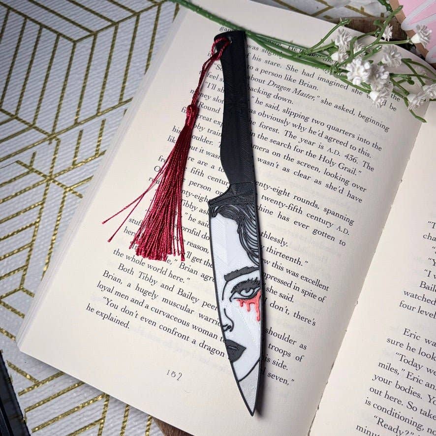 3d Printed Girl on Knife Bookmark