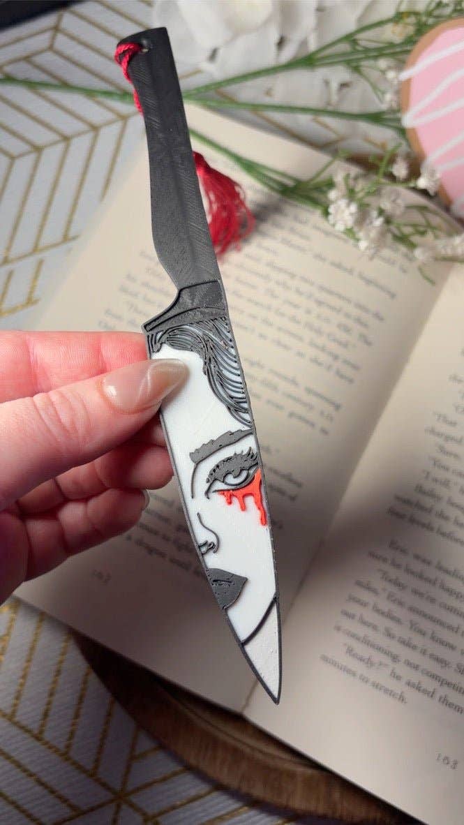 3d Printed Girl on Knife Bookmark