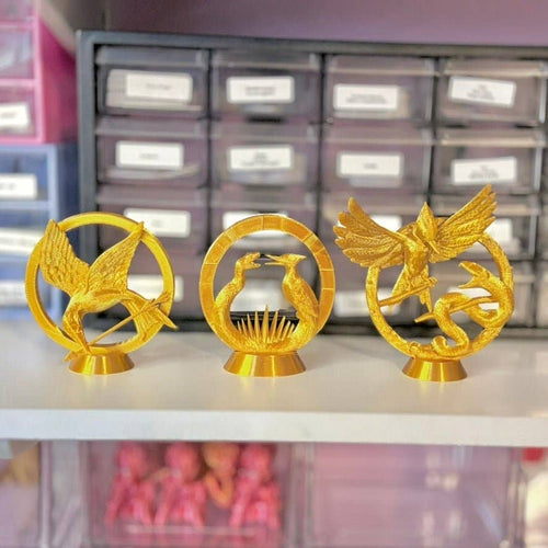 3d Printed Hunger Games Inspired Bookshelf Decor