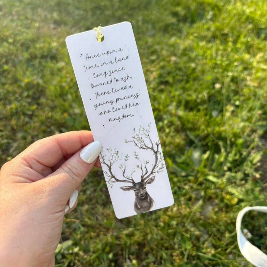 Fireheart Dual-Sided Sparkle Cardstock Bookmark (pre-tasseled)