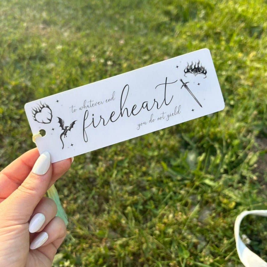 Fireheart Dual-Sided Sparkle Cardstock Bookmark (pre-tasseled)