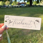 Fireheart Dual-Sided Sparkle Cardstock Bookmark (pre-tasseled)