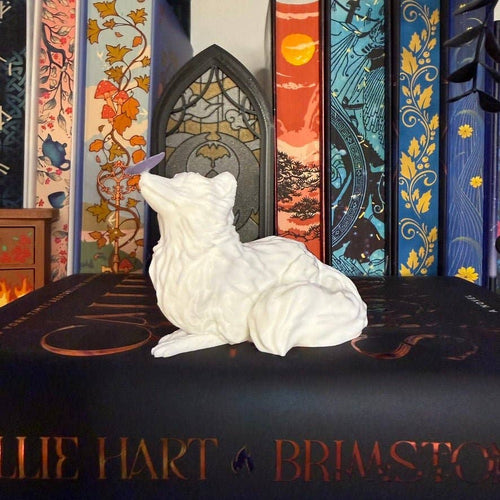 3d Printed Fox with Butterfly Bookshelf Decor