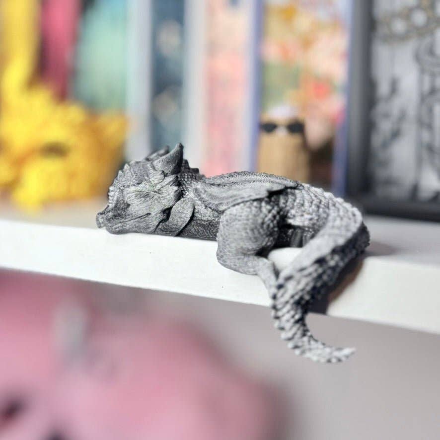 3d Printed Sleeping Dragon Bookshelf Decoration