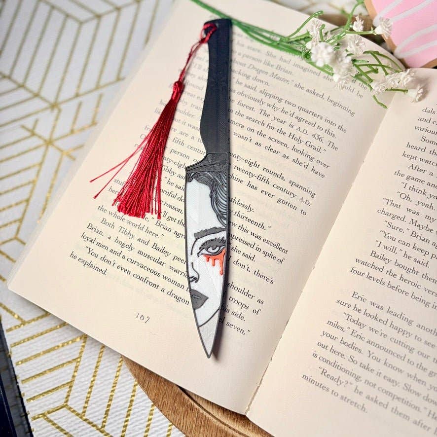 3d Printed Girl on Knife Bookmark
