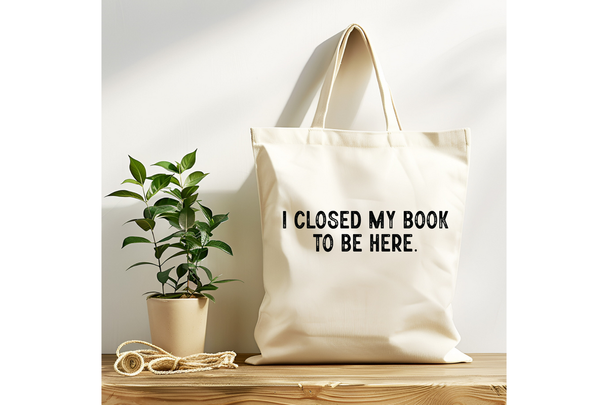 Closed My Book Tote Bag