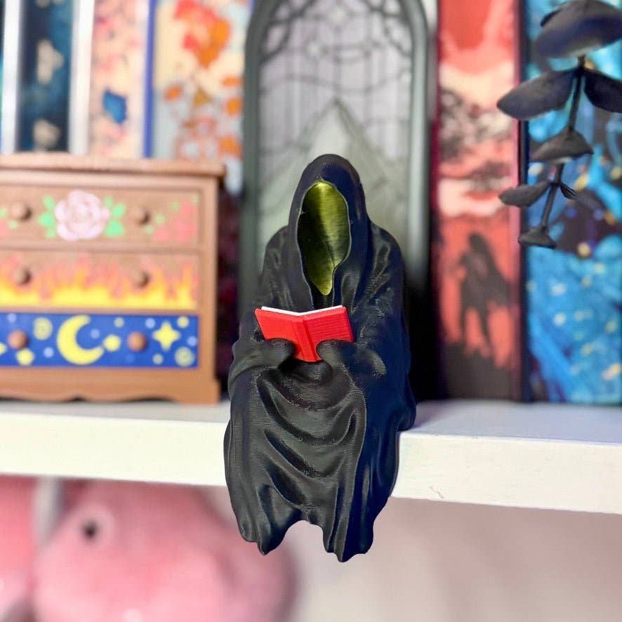 The Suriel Reading a Book Tealight Holder Bookshelf Decor
