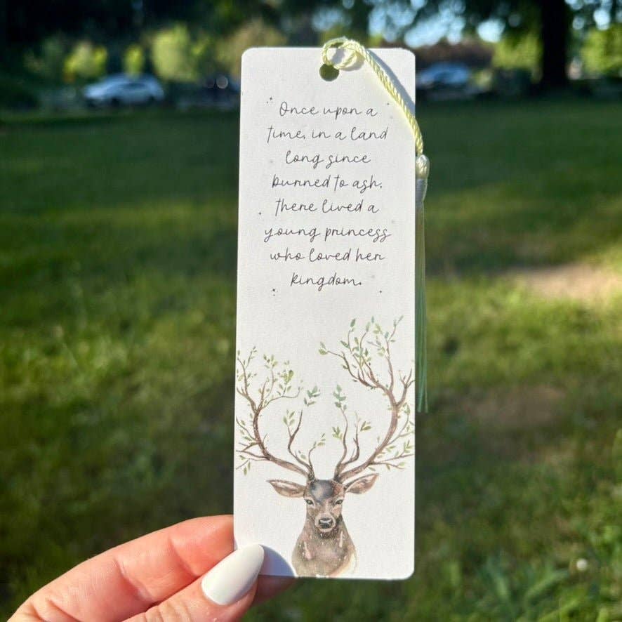 Fireheart Dual-Sided Sparkle Cardstock Bookmark (pre-tasseled)