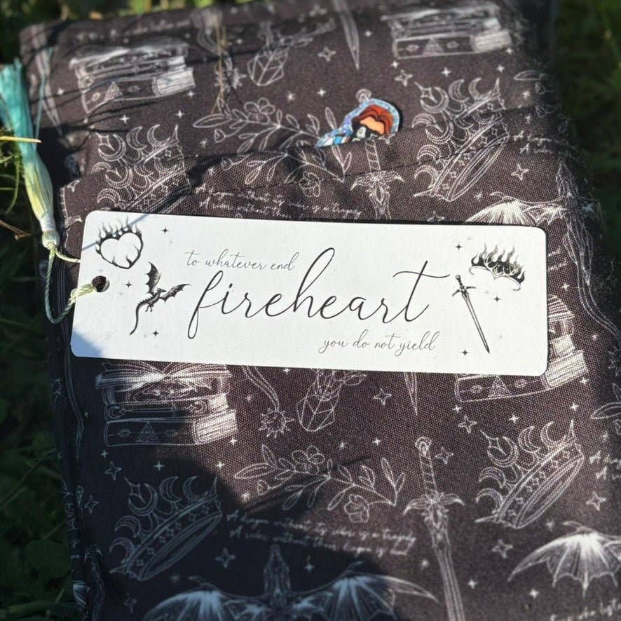 Fireheart Dual-Sided Sparkle Cardstock Bookmark (pre-tasseled)